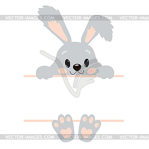 Cute Little Easter Bunny - vector clip art
