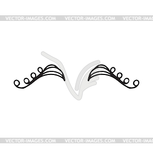 Cute Design Silhouette Eyelashes Closed Female Eyes - vector clipart