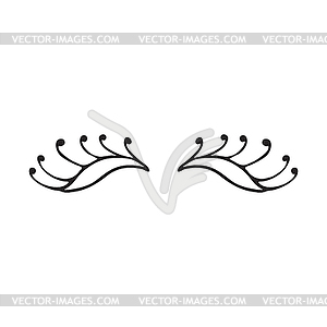 Cute Design Silhouette Eyelashes Closed Female Eyes - vector image