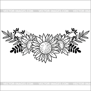 Sunflowers - vector image