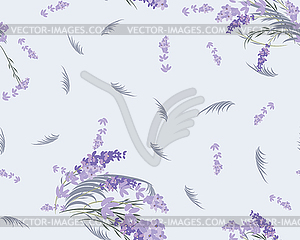 Floral lavender retro vintage background - vector image