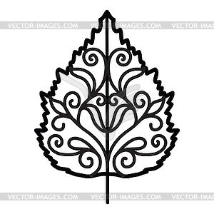 Stylized Tree Leaf - vector clip art