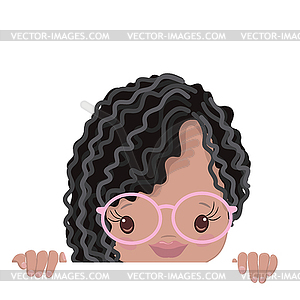 African American Little Girls Clipart - vector image