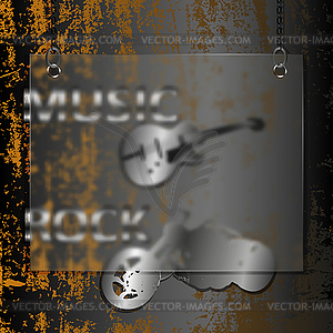 Rock music with glass frame - vector clipart / vector image