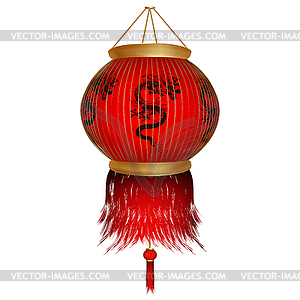 Chinese lantern with dragons - vector clip art