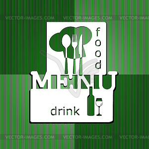 Green restaurant menu  - vector image