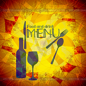 Abstract pattern for menu of different colors  - vector image