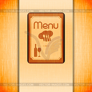 Menu template with ribbon for an inscription 92 - vector clipart
