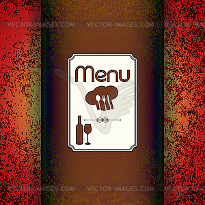 Menu template with ribbon for an inscription - color vector clipart