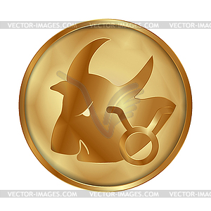 Taurus gold medallion drive - vector clipart