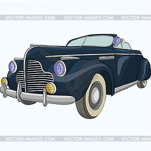  Black cabriolet - vector image