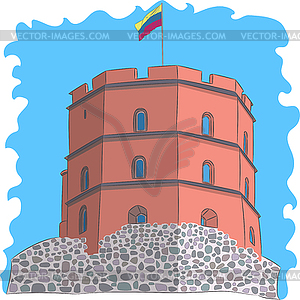 Vilnius. Gediminas Tower - vector image