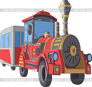 Drawing of an excursion locomotive  - vector image