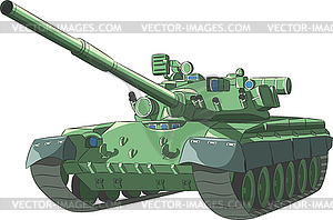 Soviet green tank  - vector image