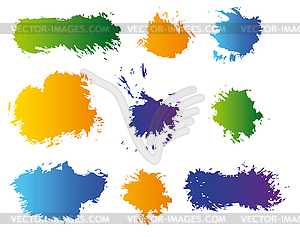 Set of color blots - vector clip art