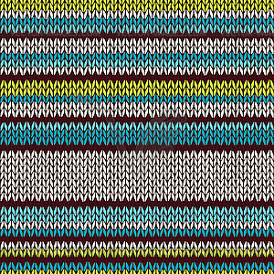 Seamless Color Striped Knitted Pattern - royalty-free vector image