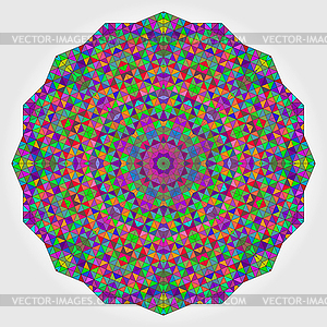 Colorful Circle Kaleidoscope Backdrop - vector image