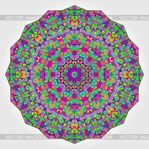 Colorful Circle Kaleidoscope Backdrop. Mosaic - vector clip art