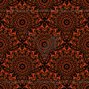 Абстрактный бесшовные Красный Оранжевый Черный Геометрическая - иллюстрация в векторе