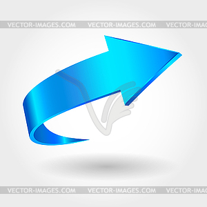 Blue arrow - vector clipart