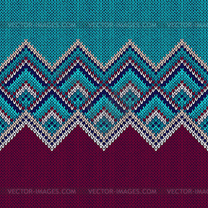 Seamless Pattern. Knit Woolen Trendy Ornament - vector clip art