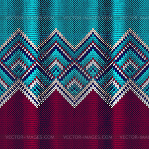 Seamless Pattern. Knit Woolen Trendy Ornament - vector clip art