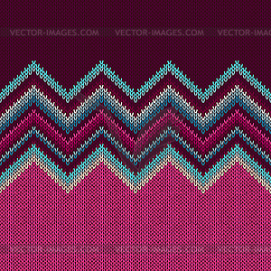 Seamless Ethnic Geometric Knitted Pattern - stock vector clipart