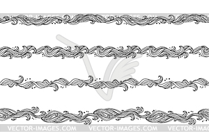 Seamless abstract floral hand-drawn pattern - vector clipart