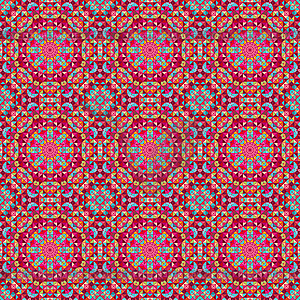 Ornamental seamless pattern. Abstract red - vector image