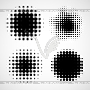 Abstract Halftone Backgrounds. Set of Modern - vector image