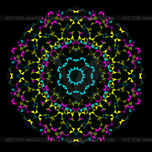 Abstract Geometric Bright Kaleidoscope Pattern. - vector clipart