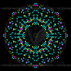 Abstract Geometric Bright Kaleidoscope Pattern - vector image