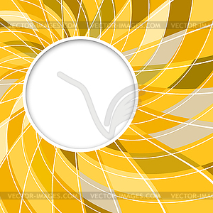 Abstract white round shape with digital yellow and - vector image