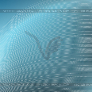 Abstract blue background. Parallel curved strips. - vector image