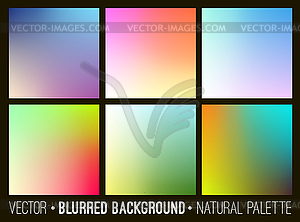 Blurred abstract backgrounds set. Smooth template - vector image