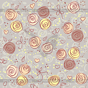 Seamless floral light background - vector image