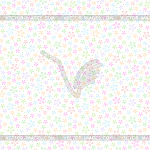 Seamless repeating light colorful flower fabric - vector clip art