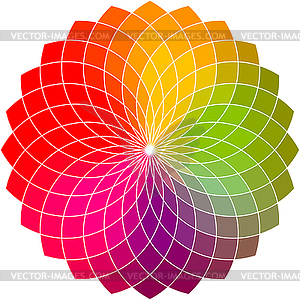 Color flower wheel - stock vector clipart