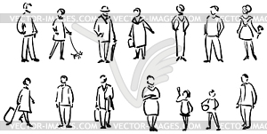 People sketch - vector clipart