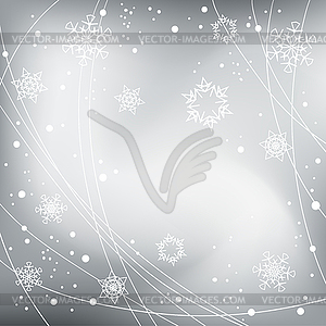 Christmas Eve Background with Abstract Snowflakes - vector clipart