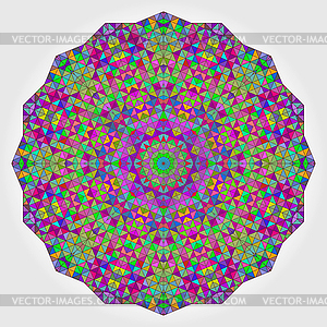 Colorful Circle Kaleidoscope Backdrop. Mosaic - vector clipart