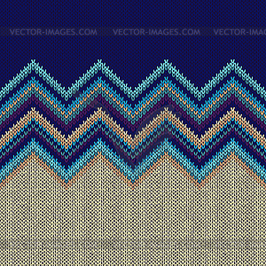 Seamless Ethnic Geometric Knitted Pattern - vector image
