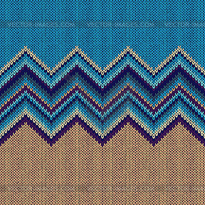 Seamless Ethnic Geometric Knitted Pattern - vector image