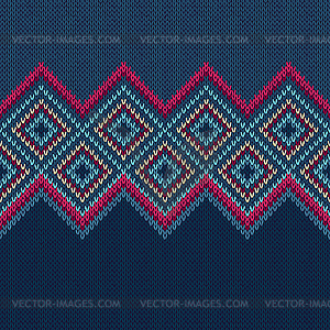 Seamless Pattern. Knit Woolen Ornament Texture - vector clipart