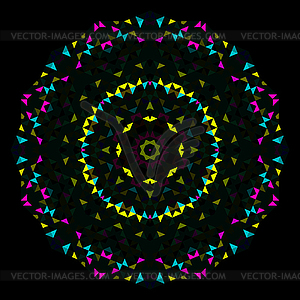 Abstract Geometric Bright Kaleidoscope Pattern. - vector image