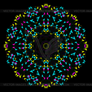 Abstract Geometric Bright Kaleidoscope Pattern. - vector clipart