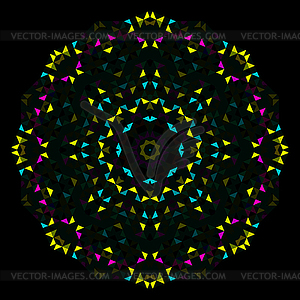 Abstract Geometric Bright Kaleidoscope Pattern. - vector image