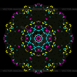 Abstract Geometric Bright Kaleidoscope Pattern. - vector clip art