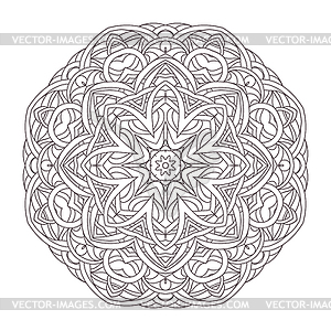 Mandala. Vintage decorative . round lace design - white & black vector clipart