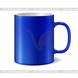 Blaue und weiße Keramik Tasse - Vektor-Clipart / Vektor-Bild